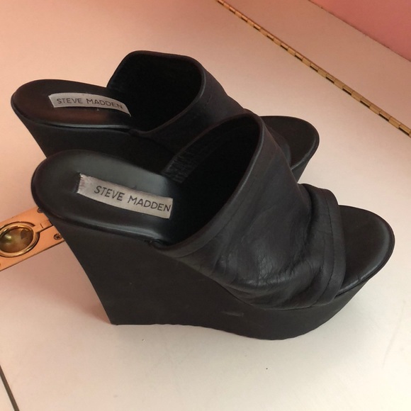 black slip on wedges
